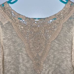 Pink Republic White Lacey Sweater